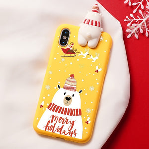 Christmas Cartoon Deer Case For iPhone