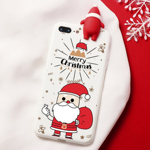 Christmas Cartoon Deer Case For iPhone