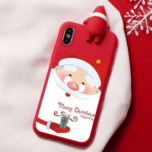 Christmas Cartoon Deer Case For iPhone