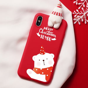 Christmas Cartoon Deer Case For iPhone