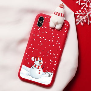 Christmas Cartoon Deer Case For iPhone