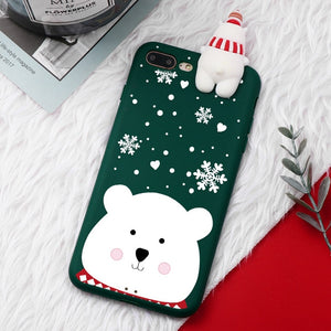 Christmas Cartoon Deer Case For iPhone