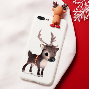 Christmas Cartoon Deer Case For iPhone