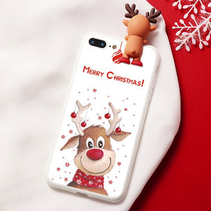 Christmas Cartoon Deer Case For iPhone