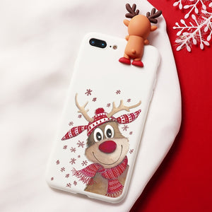 Christmas Cartoon Deer Case For iPhone