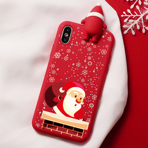 Christmas Cartoon Deer Case For iPhone