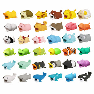 Cartoon Animals Bite Cable Data Protector