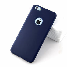 Load image into Gallery viewer, With Logo Hole Silicone Case For iPhone